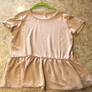 Light pink peplum top